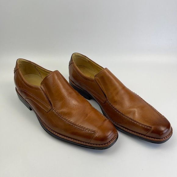 Sandro Moscoloni Tan Ambrose Size 12 Slip On Mens Leather Shoes Width D - Picture 2 of 12